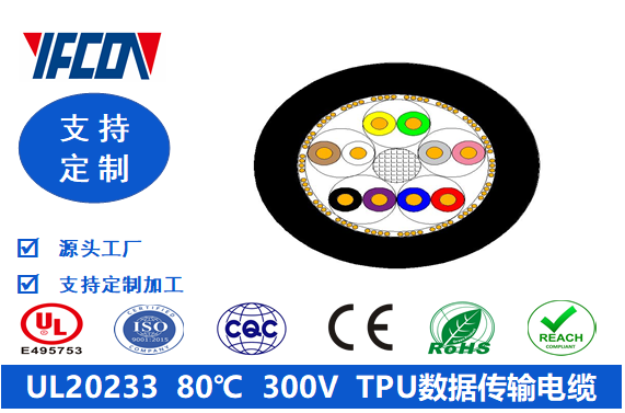 UL 20233  80℃  300V  TPU數(shù)據(jù)傳輸電纜